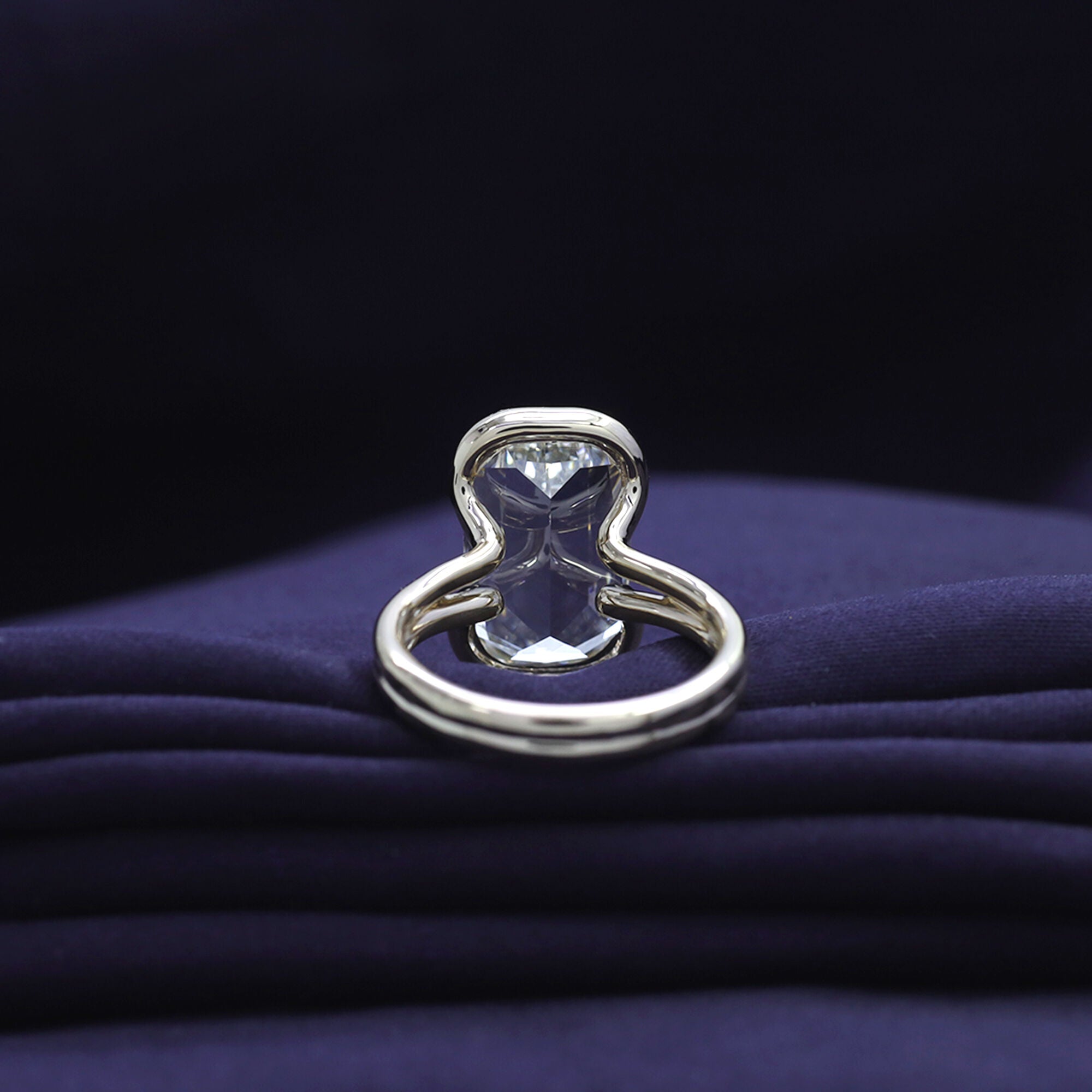 Solitaire Engagement Ring Ashoka Oval Cut Lab Grown Diamond