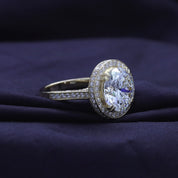 Halo Engagement Rings Round Cut Lab Grown Diamond