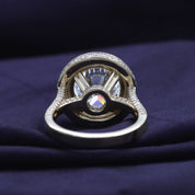 Halo Engagement Rings Round Cut Lab Grown Diamond