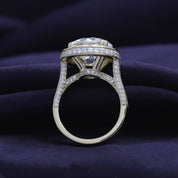 Halo Engagement Rings Round Cut Lab Grown Diamond