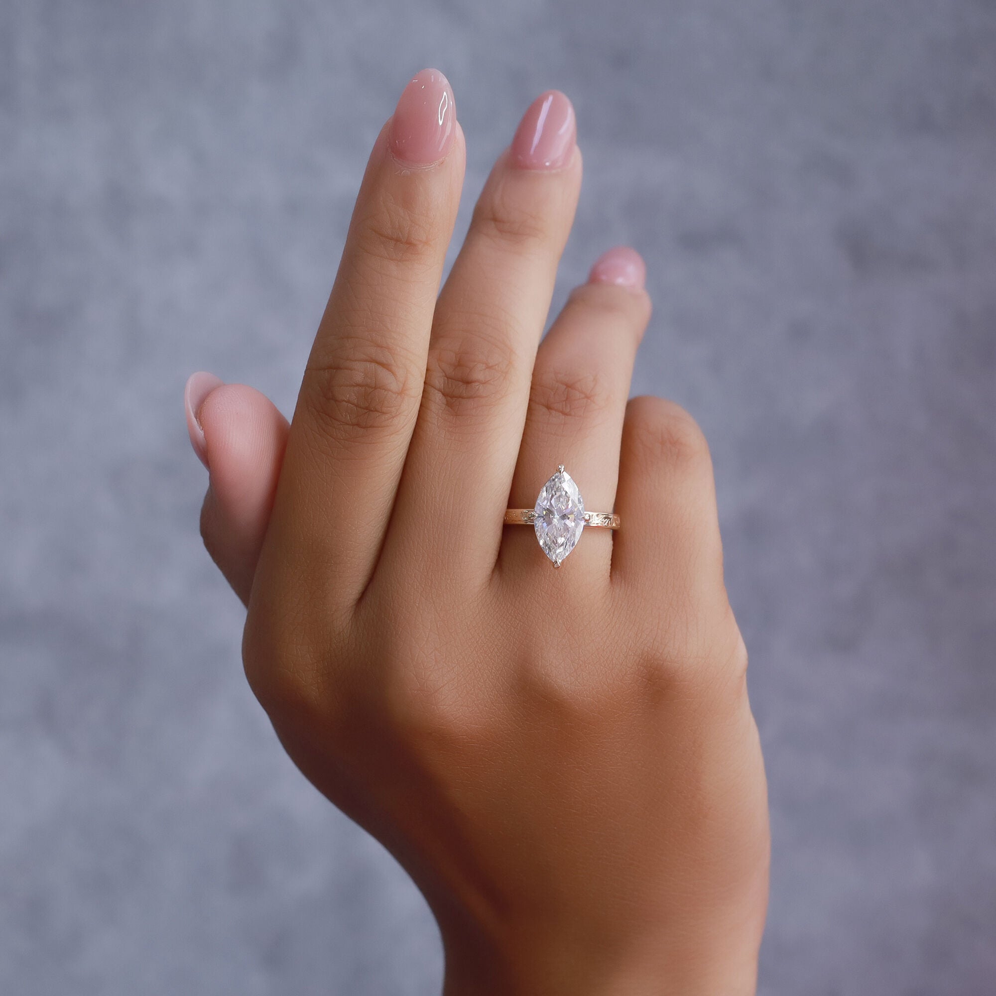 Filigree Solitaire Engagement Ring Lab Grown Diamond