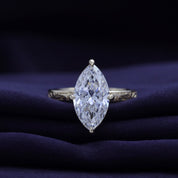 Filigree Solitaire Engagement Ring Lab Grown Diamond