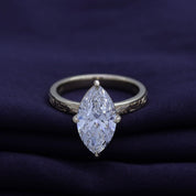 Filigree Solitaire Engagement Ring Lab Grown Diamond