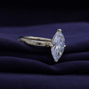 Filigree Solitaire Engagement Ring Lab Grown Diamond