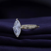 Filigree Solitaire Engagement Ring Lab Grown Diamond