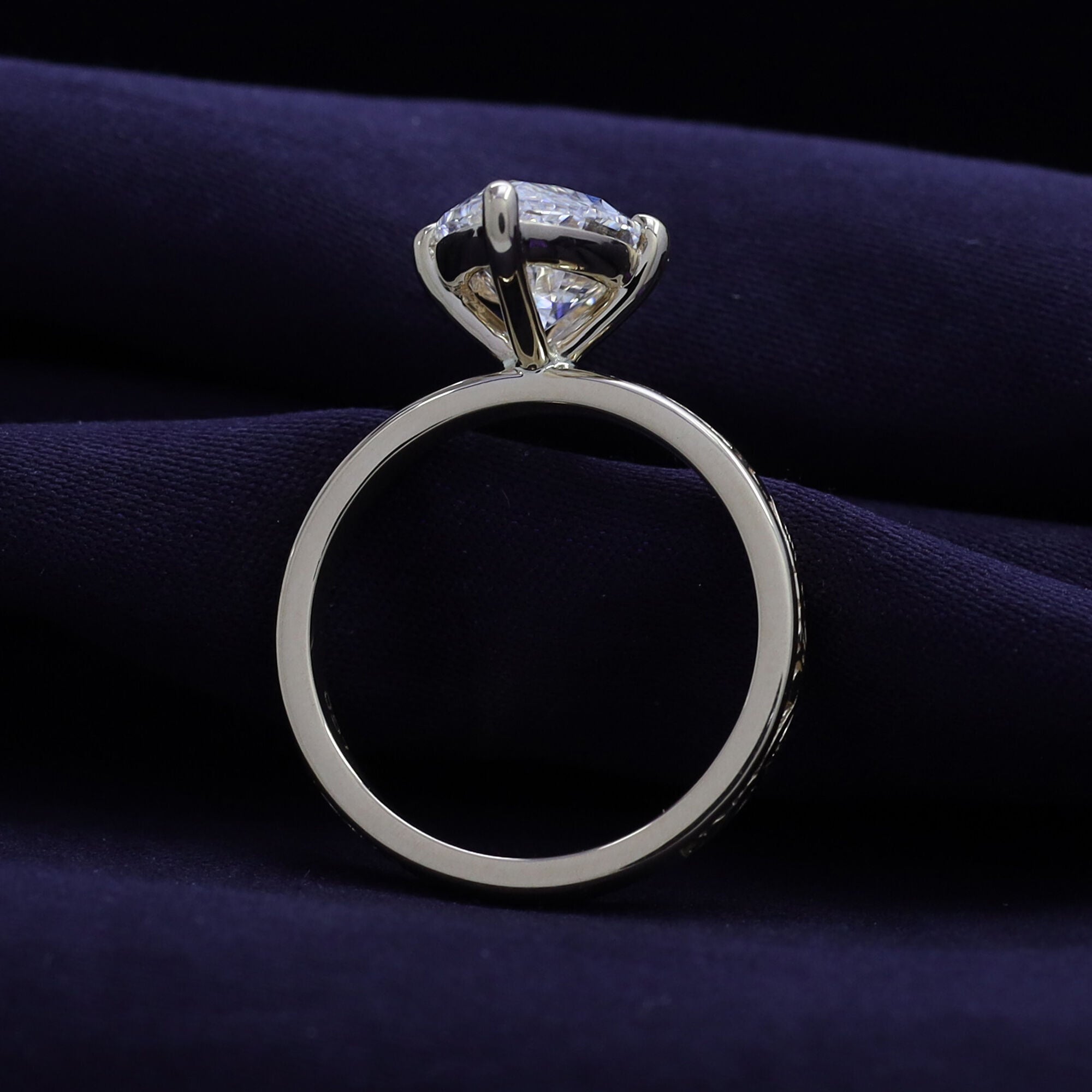 Filigree Solitaire Engagement Ring Lab Grown Diamond