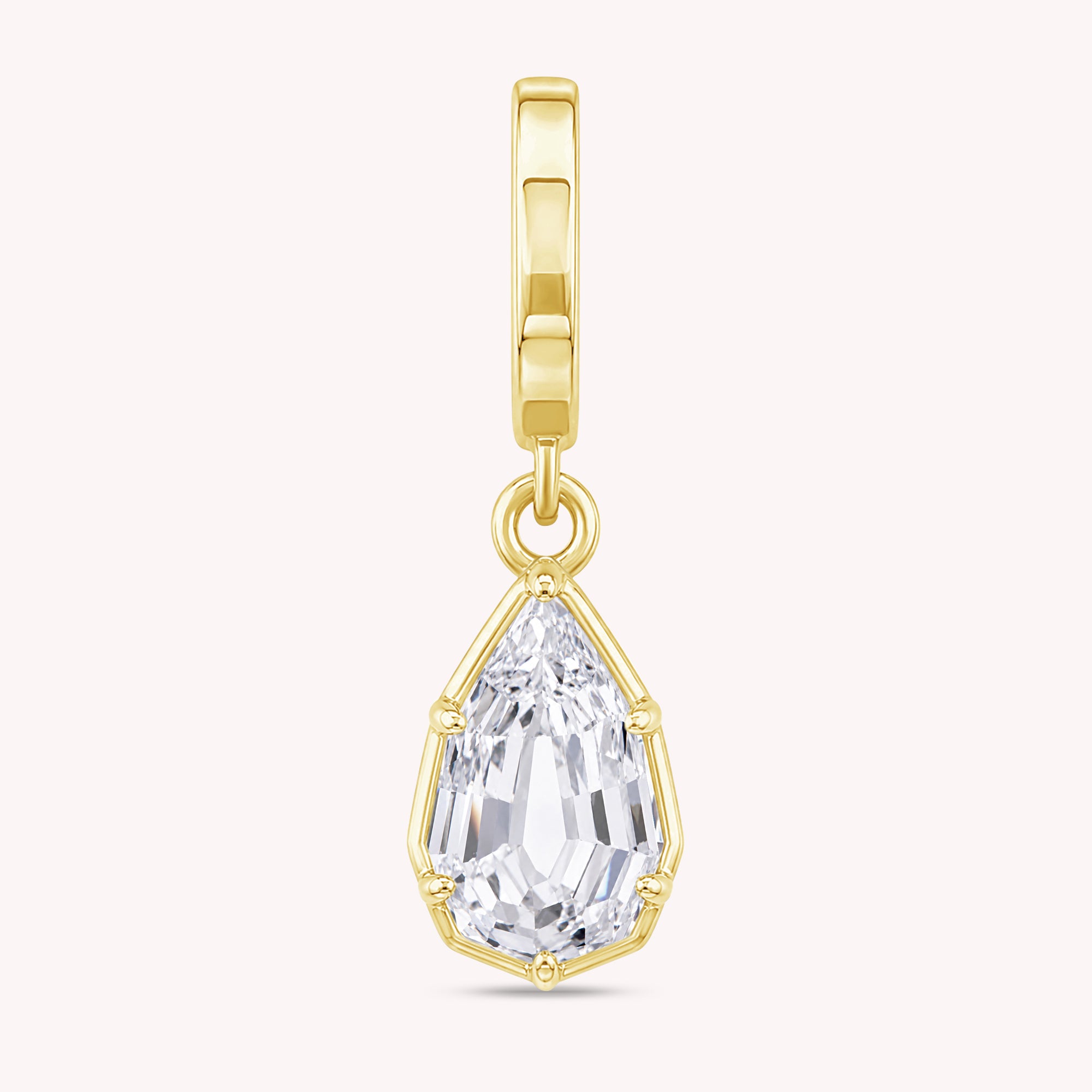 Solitaire Pendant Pear Cut Lab Grown Diamond