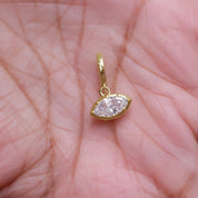 Solitaire Pendant Marquise Cut Lab Grown Diamond