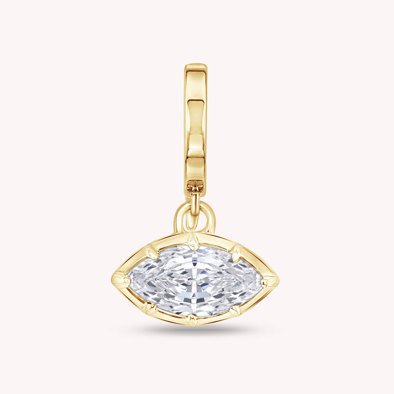 Solitaire Pendant Marquise Cut Lab Grown Diamond