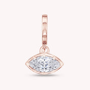Solitaire Pendant Marquise Cut Lab Grown Diamond