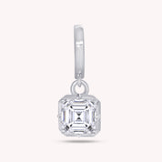 Solitaire Pendant Asscher Cut Lab Grown Diamond