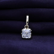 Solitaire Pendant Asscher Cut Lab Grown Diamond