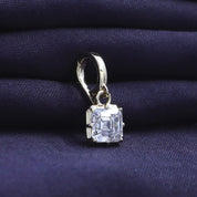 Solitaire Pendant Asscher Cut Lab Grown Diamond