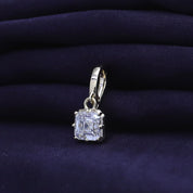 Solitaire Pendant Asscher Cut Lab Grown Diamond