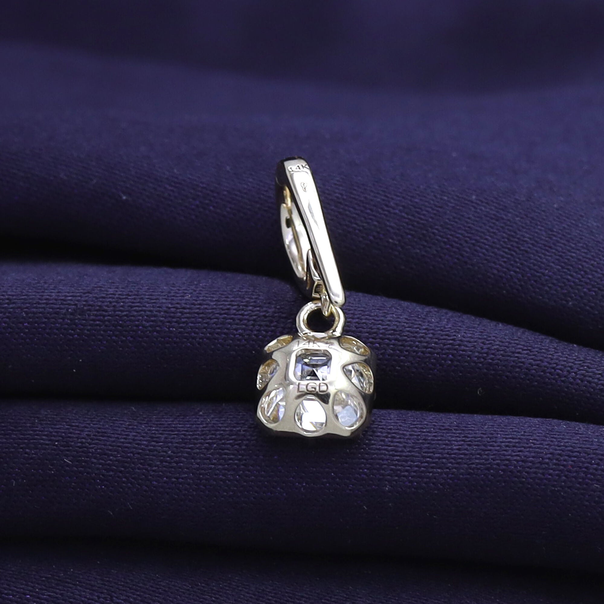 Solitaire Pendant Asscher Cut Lab Grown Diamond