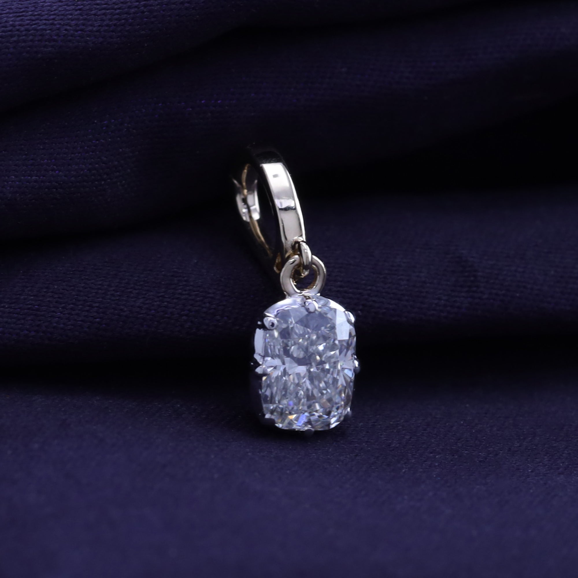 Solitaire Pendant Cushion Cut Lab Grown Diamond