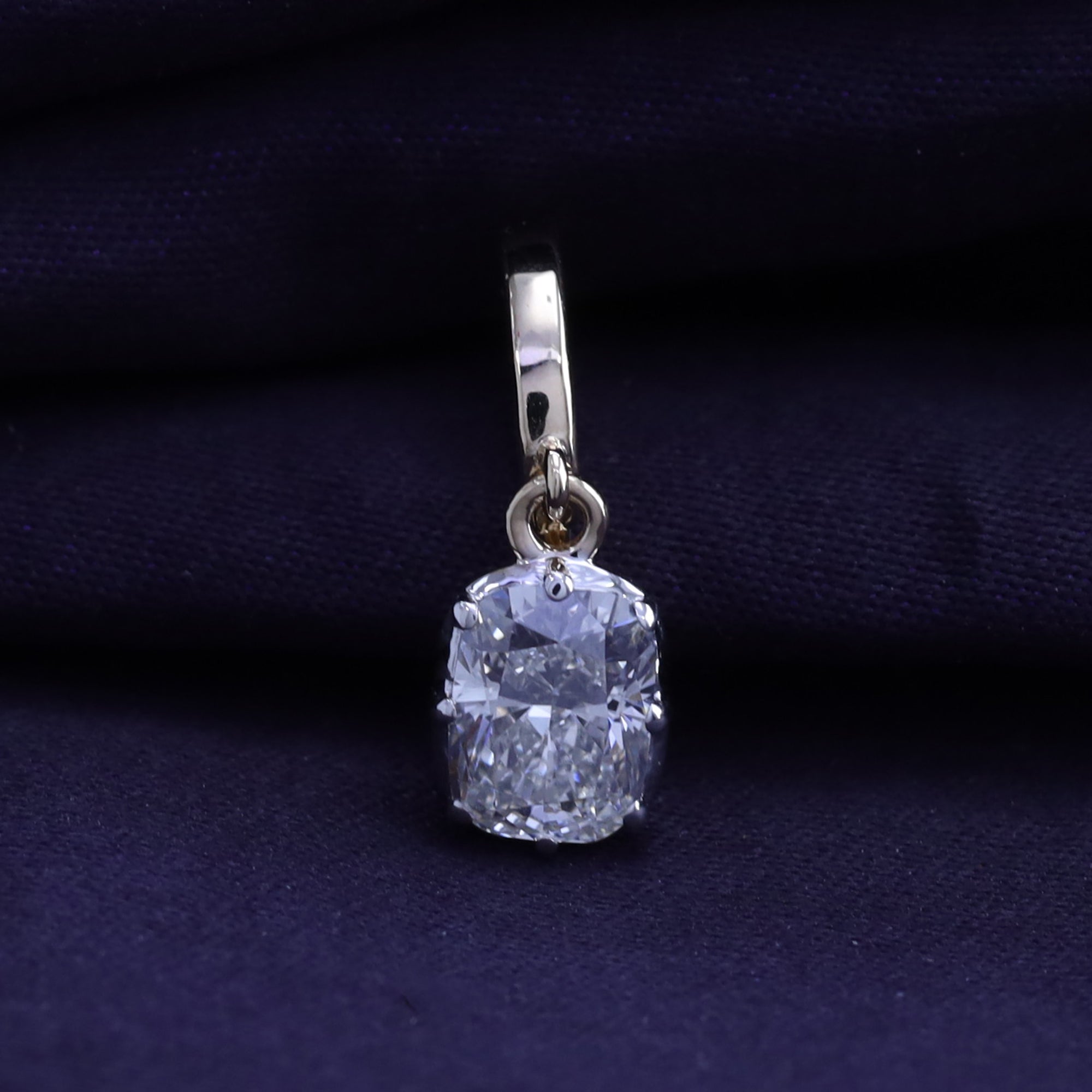 Solitaire Pendant Cushion Cut Lab Grown Diamond