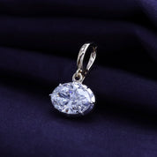 Solitaire Pendant 2 Carat Oval Cut Lab Grown Diamond