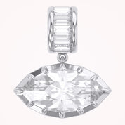 Solitaire Pendant Marquise and Baguette Lab Grown Diamond