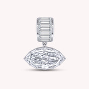 Solitaire Pendant Marquise and Baguette Lab Grown Diamond