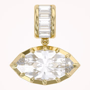 Solitaire Pendant Marquise and Baguette Lab Grown Diamond