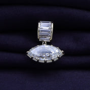 Solitaire Pendant Marquise and Baguette Lab Grown Diamond