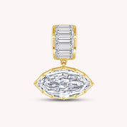 Solitaire Pendant Marquise and Baguette Lab Grown Diamond