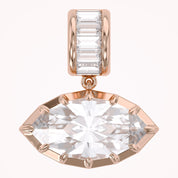 Solitaire Pendant Marquise and Baguette Lab Grown Diamond