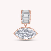 Solitaire Pendant Marquise and Baguette Lab Grown Diamond