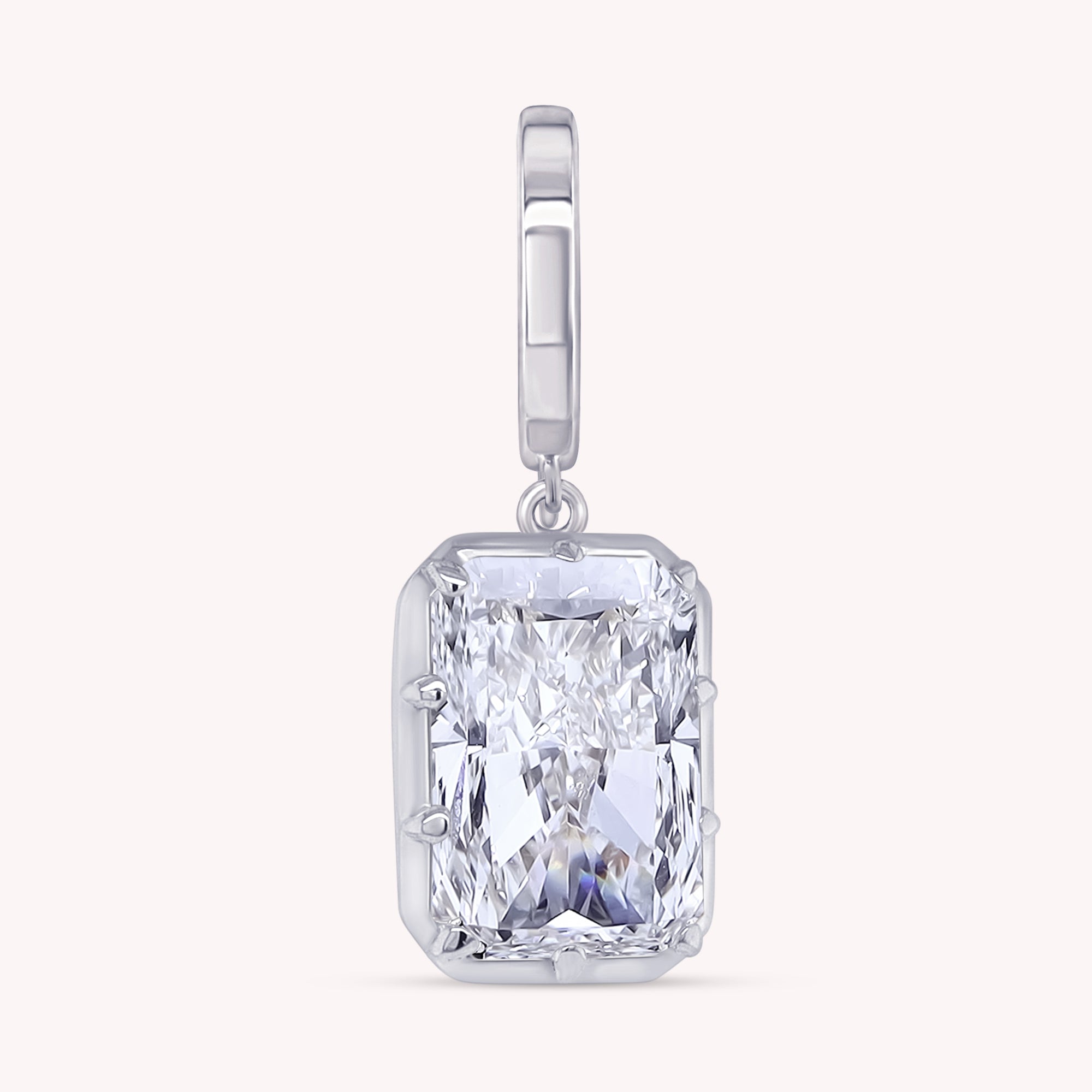 Solitaire Pendant Radiant Cut Lab Grown Diamond