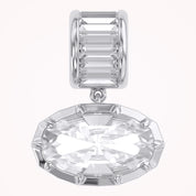Solitaire Pendant Oval and Baguette Cut Lab Grown Diamond