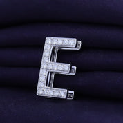 E Initial Letter Ring Round Cut Lab Grown Diamond
