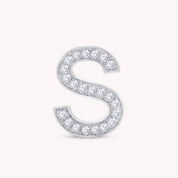 S Initial Letter Ring Round Cut Lab Grown Diamond
