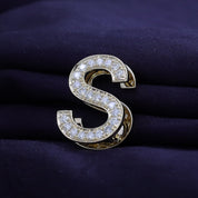 S Initial Letter Ring Round Cut Lab Grown Diamond
