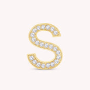 S Initial Letter Ring Round Cut Lab Grown Diamond