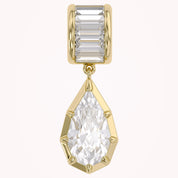 Solitaire Pendant Pear and Baguette Cut Lab Grown Diamond