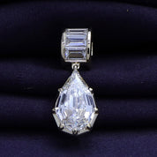 Solitaire Pendant Pear and Baguette Cut Lab Grown Diamond
