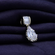 Solitaire Pendant Pear and Baguette Cut Lab Grown Diamond