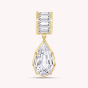 Solitaire Pendant Pear and Baguette Cut Lab Grown Diamond