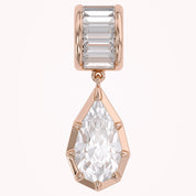 Solitaire Pendant Pear and Baguette Cut Lab Grown Diamond