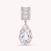Solitaire Pendant Pear and Baguette Cut Lab Grown Diamond