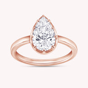 Solitaire Engagement Wedding Ring Pear Lab Grown Diamond