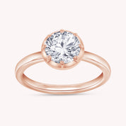Solitaire Engagement Ring 1 Carat Round Cut Lab Grown Diamond