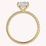 Solitaire Engagement Ring Radiant & Round Lab Grown Diamond