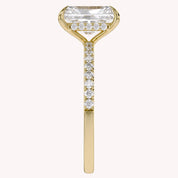 Solitaire Engagement Ring Radiant & Round Lab Grown Diamond