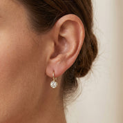 Solitare Fish Hook Drop Dangle Earrings Lab Grown Diamond