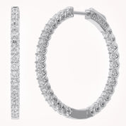 Inside Out Huggie Hoop Earrings Lab Grown Diamond