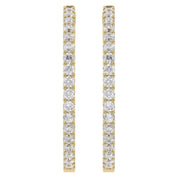 Inside Out Huggie Hoop Earrings Lab Grown Diamond