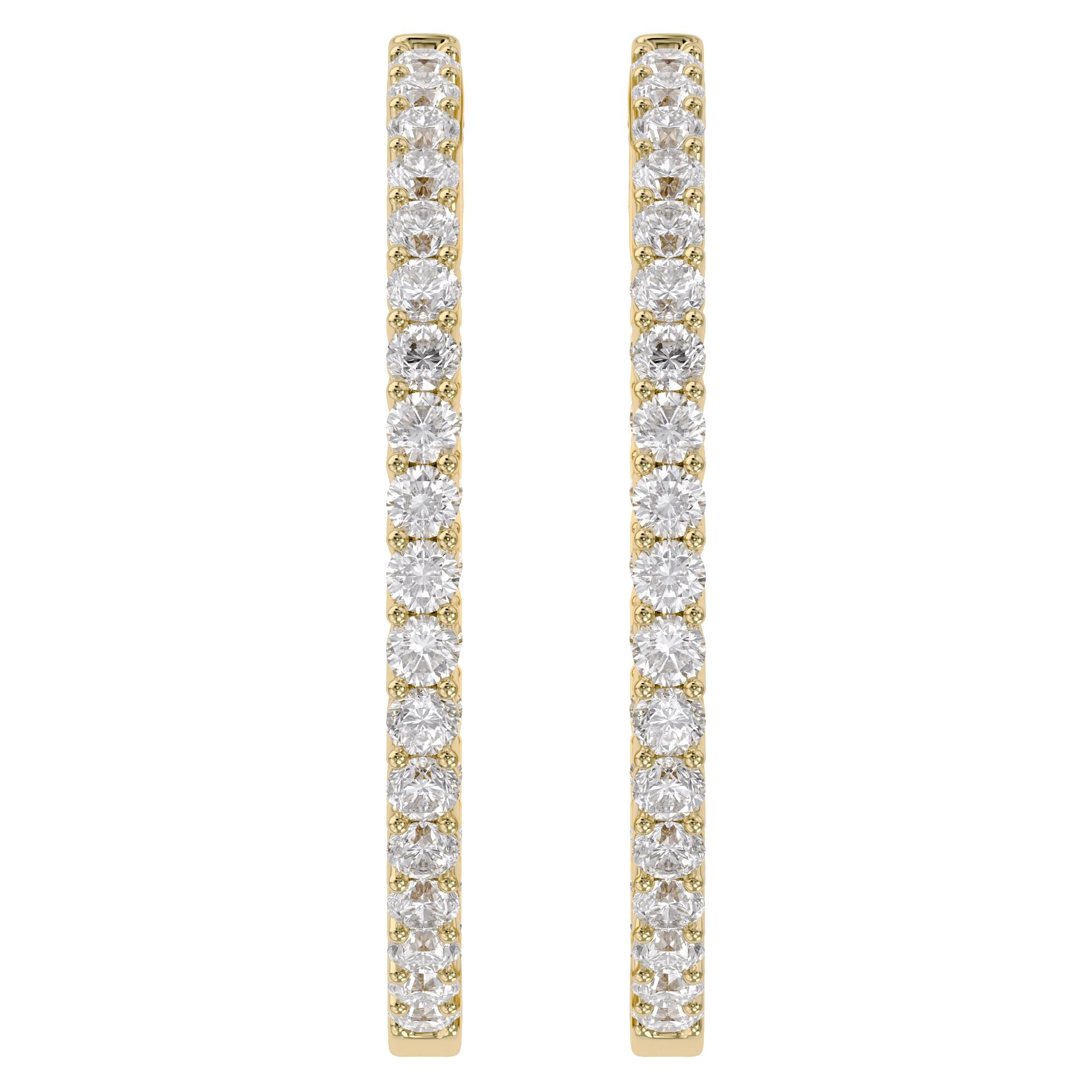 Inside Out Huggie Hoop Earrings Lab Grown Diamond