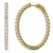 Inside Out Huggie Hoop Earrings Lab Grown Diamond